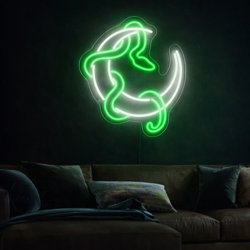 Green Recycling Symbol Neon Sign – Eco-Friendly LED Wall Art