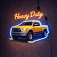 Heavy Duty Truck LED Neon Sign – Bold Pickup Wall Art for Garage & Workshop