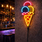 Ice Cream Neon Sign – Colorful LED Wall Light for Café, Bar & Dessert Spaces
