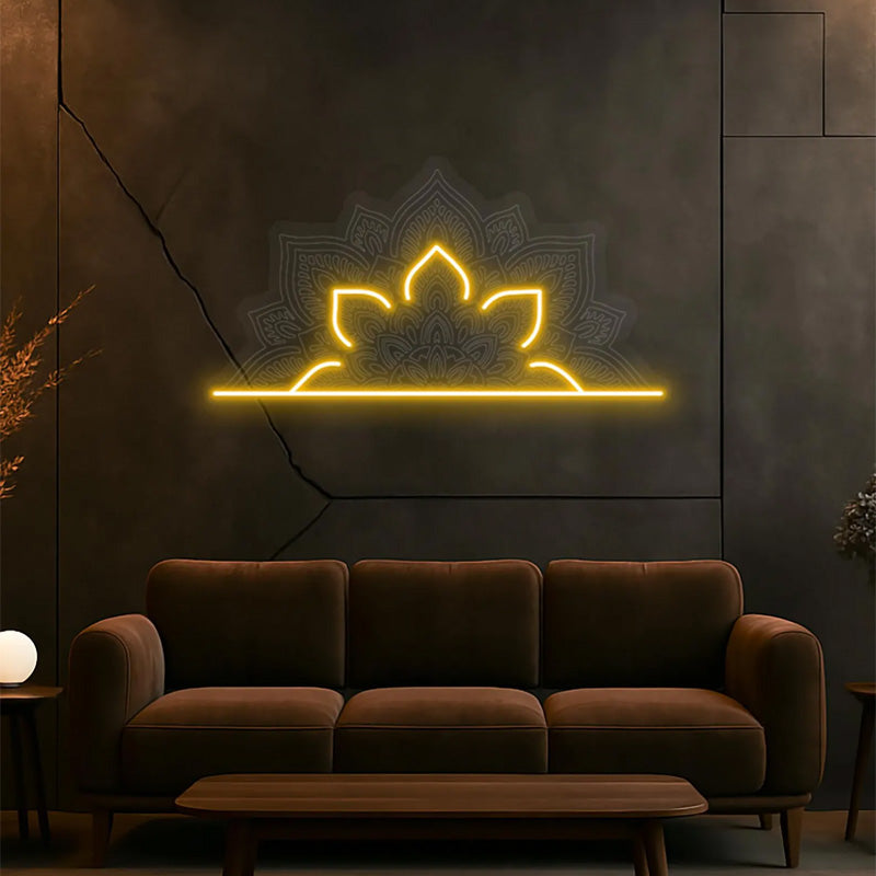 Lotus Mandala Spiritual LED Neon Wall Art - LEDTOT