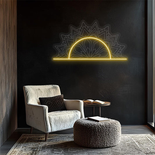 Mandala Sun Boho LED Neon Wall Light - LEDTOT