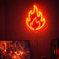 Neon Flame Wall Light – Bold Red & Orange Fire LED Sign
