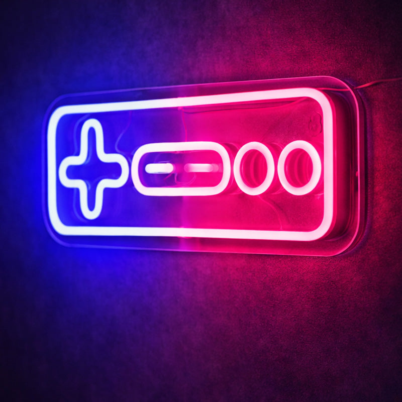 Neon Game Controller Sign – Retro Gaming LED Wall Light