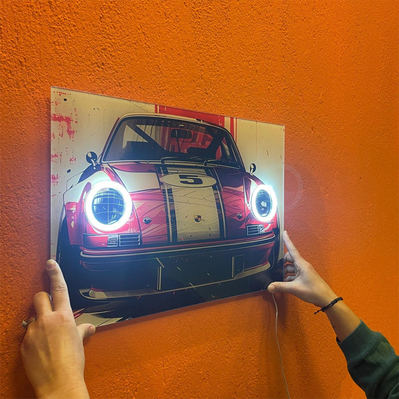 Neon LED Car Sign – Acrylic Wall Decor (Includes Mounting)