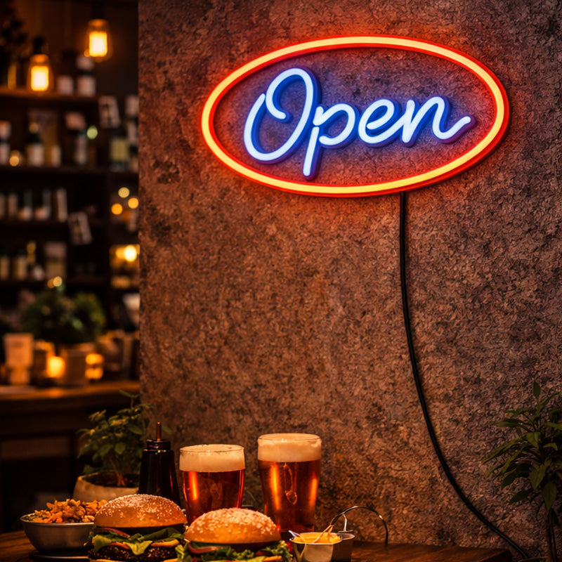 Open LED Neon Sign – Classic Business Wall Light