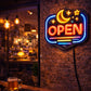 Open LED Neon Sign – Modern Business Wall Light Decor