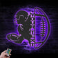 Personalized Ball American Football, Metal Wall Signs With RGB Led Light