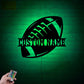 Personalized Ball Football Wall, Metal Wall Signs With RGB Led Light