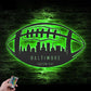 Personalized Baltimore Skyline American Football, Metal Wall Signs With RGB Led Light