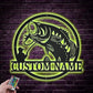 Personalized Bass Fishing Monogram Metal Wall Signs With RGB Led Light
