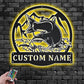 Personalized Catfish Fishing Metal Wall Signs With RGB Led Light