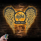 Personalized Couple Angel Wings Name Date Metal Wall Signs With RGB Led Light
