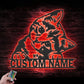 Personalized Cute Cat, Metal Wall Signs With RGB Led Light