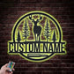Personalized Deer Hunting Metal Wall Signs With RGB Led Light