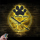 Personalized Dog Grooming Hair Salon, Metal Wall Signs With RGB Led Light