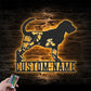 Personalized FLoral Bloodhounds Metal Wall Signs With RGB Led Light