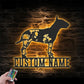 Personalized FLoral Bull Terriers Metal Wall Signs With RGB Led Light
