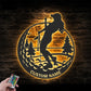 Personalized Female Golfing Metal Wall Signs With RGB Led Light