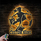 Personalized Female Soccer Metal Wall Signs With RGB Led Light