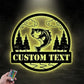 Personalized Fishing Metal Wall Decor, Metal Wall Signs With RGB Led Light