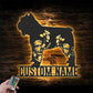 Personalized Floral Bouviers Des Flandres, Metal Wall Signs With RGB Led Light