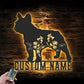 Personalized Floral French Bulldog Metal Wall Signs With RGB Led Light
