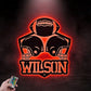Personalized Football Player, Metal Wall Signs With RGB Led Light