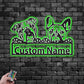 Personalized French Bulldog And English Bulldog, Metal Wall Signs With RGB Led Light