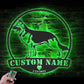 Personalized German Shepherd, Metal Wall Signs With RGB Led Light