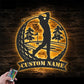 Personalized Golfing Metal Wall Signs With RGB Led Light