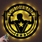 Personalized Gym Metal Wall Decor, Gymer Gift Metal Wall Signs With RGB Led Light