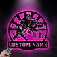 Personalized Hockey Goalie Name Sign, Metal Wall Signs With RGB Led Light