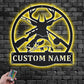 Personalized Hunting Metal Wall Signs With RGB Led Light