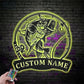 Personalized Largemouth Bass Fish Pole Metal Wall Signs With RGB Led Light