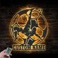 Personalized Man Soccer, Metal Wall Signs With RGB Led Light