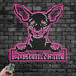 Personalized Miniature Pinscher Dog, Metal Wall Signs With RGB Led Light