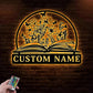 Personalized Name Book Lover Metal Wall Signs With RGB Led Light