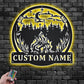 Personalized Outdoor Campfire Metal Wall Signs With RGB Led Light