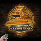 Personalized Pontoon Lake House Metal Wall Signs With RGB Led Light