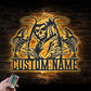 Personalized Skull Fishing Grim Reaper Metal Wall Signs With RGB Led Light