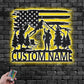 Personalized US Fisherman Metal Wall Signs With RGB Led Light