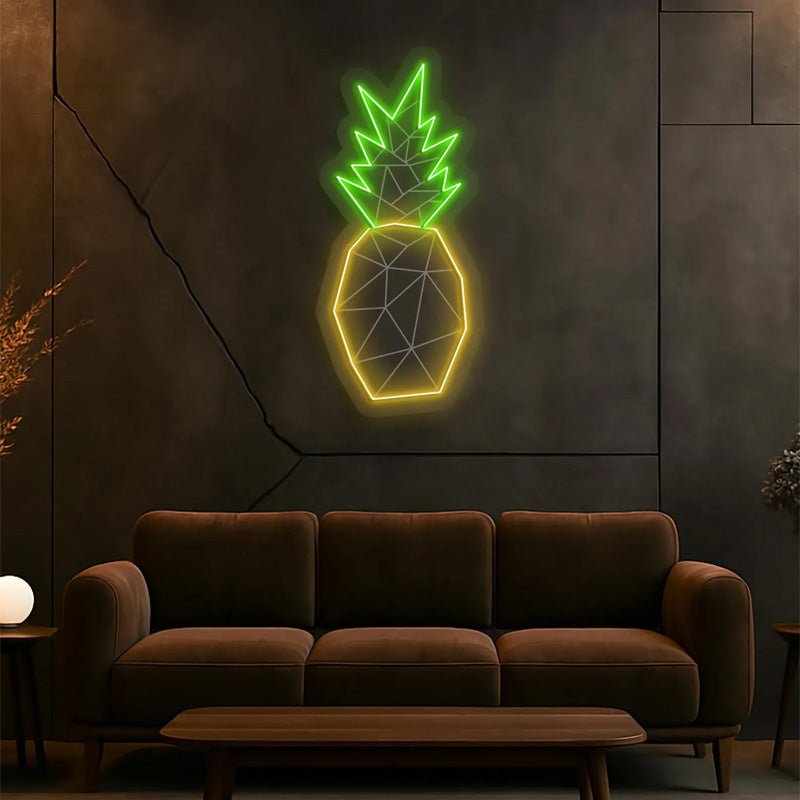 Pineapple Neon Sign – Tropical LED Wall Decor for Kitchen & Kids’ Rooms