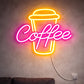 Pink Coffee Neon Sign – Takeaway Cup LED Wall Light