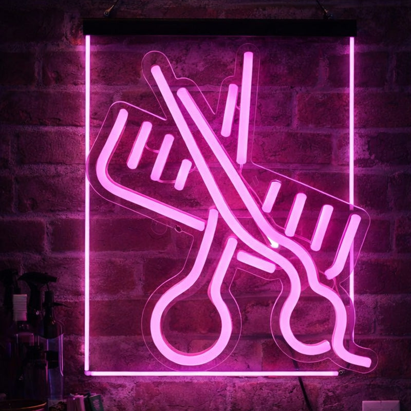 Pink Noodle Neon Sign – Modern LED Wall Art