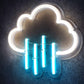 Rain Cloud Neon Sign – Minimal Cloud & Raindrop Wall Light