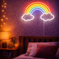 Rainbow & Clouds Neon Sign – Colorful LED Wall Light for Cozy Bedrooms and Dreamy Spaces