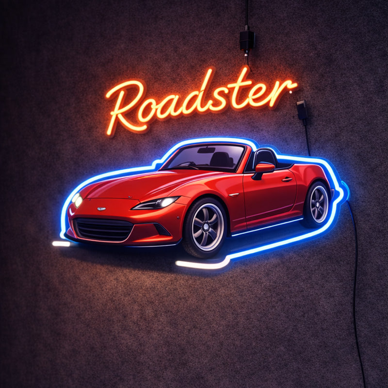 Roadster LED Neon Sign – Convertible Sports Car Wall Light Decor