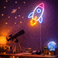 Rocket Neon Sign – Colorful Space-Themed LED Wall Light for Kids’ Rooms and Creative Spaces