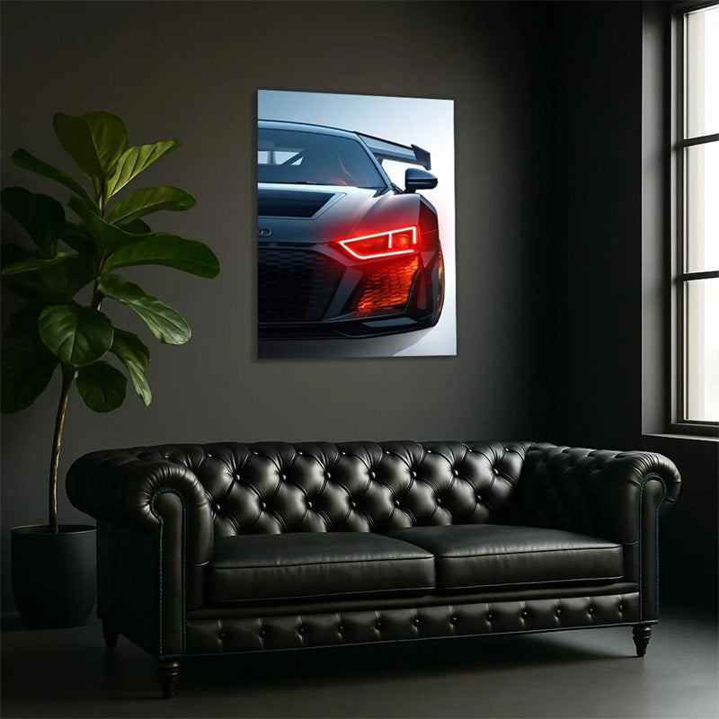 UV Printed Neon Supercar Wall Art – Modern Automotive Canvas for Gamer Room & Man Cave