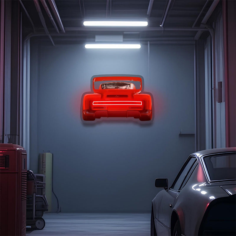 UV Printed Neon Supercar Wall Art – Modern Automotive Canvas for Gamer Room & Man Cave